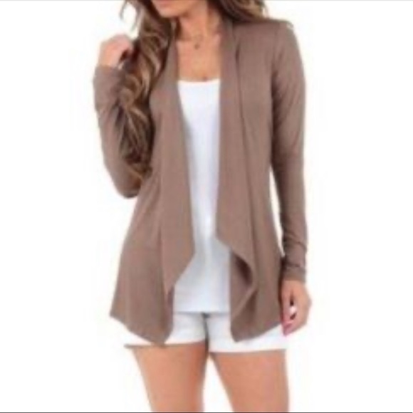 Rags and Couture Sweaters - Rags and Couture Tan Cardigan